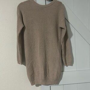 Lulus bringing sexy back mauve sweater dress